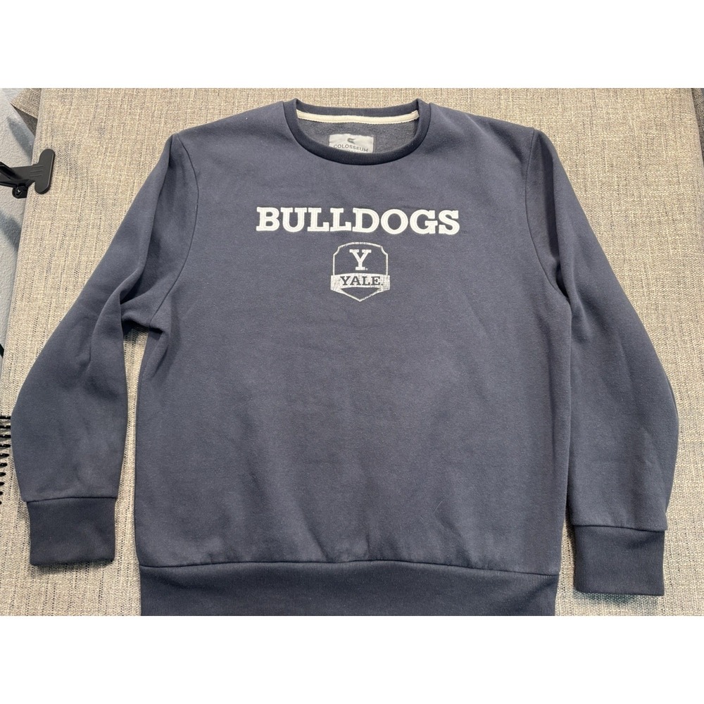 Yale Bulldogs Crewneck Sweatshirt Navy Blue  Colosseum‎ Heavy Blend Size XL